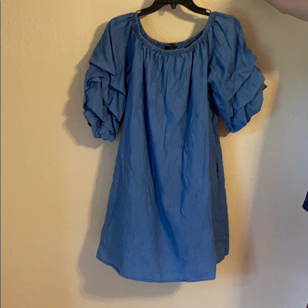 ruffled sleeve dress